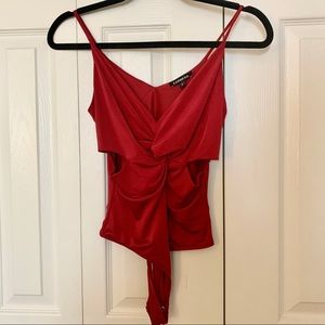 Express red bodysuit
